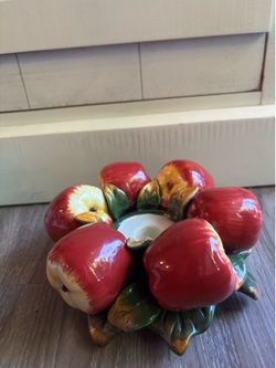 Nice ceramic apple. Candle holder