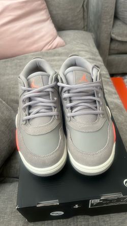 Air Jordan Low-Top Sneakers Grey Orange