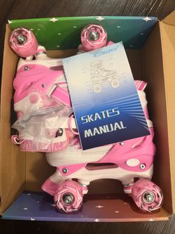 Patines ajustables para niña con casco y protectores – Como nuevos