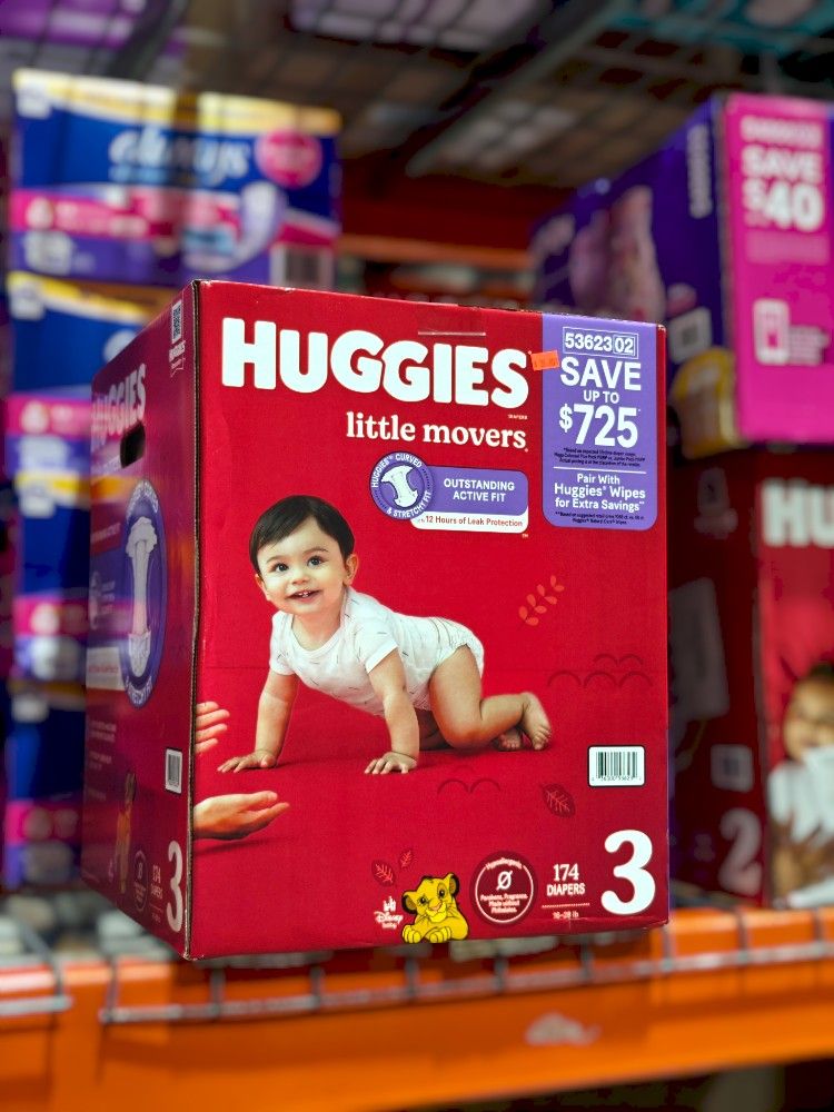Huggies Little Movers Baby Diapers(174) Size 3
