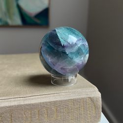 Feather Fluorite Sphere ( D2.5” ) firm on price 