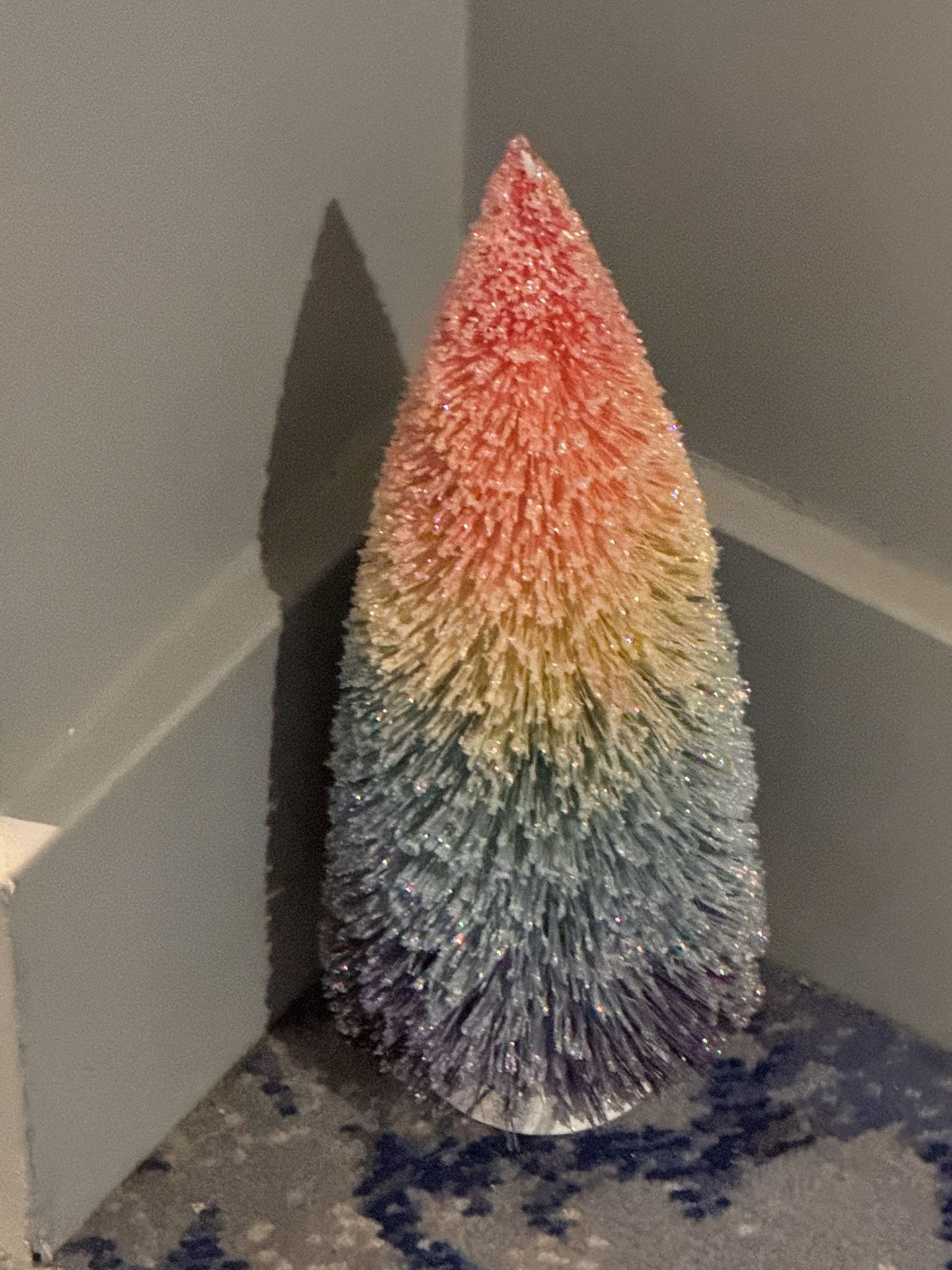 Very Small Christmas Tree Rainbow W Glitter