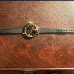 Kate Spade Black Silicone Park Row Watch 