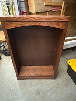 Wood Bookcase with Arched Top