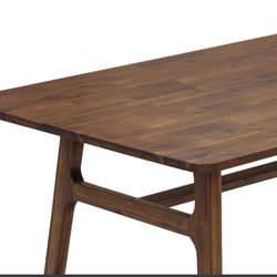 Brand New. Mid Century Modern. Acacia Wood Dining Table.  Retails Over $820