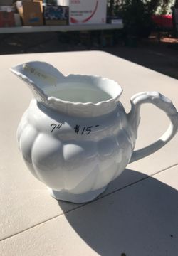 White Porcelain Pitcher