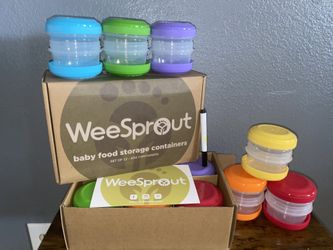 Baby Food Storage Containers Set of 12 - 4OZ Containers