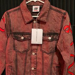 Asaali Jean Jacket Red Stone Wash