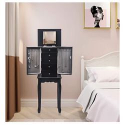Black Jewelry Cabinet Brand New 