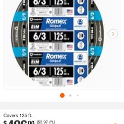   Electrical    125 Ft    6/3 Wire 