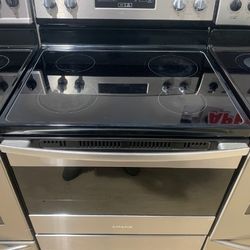 Amana glasstop stainless steel stove 