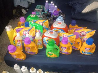 Large Lot of Laundry Detergent and Cleaning Products