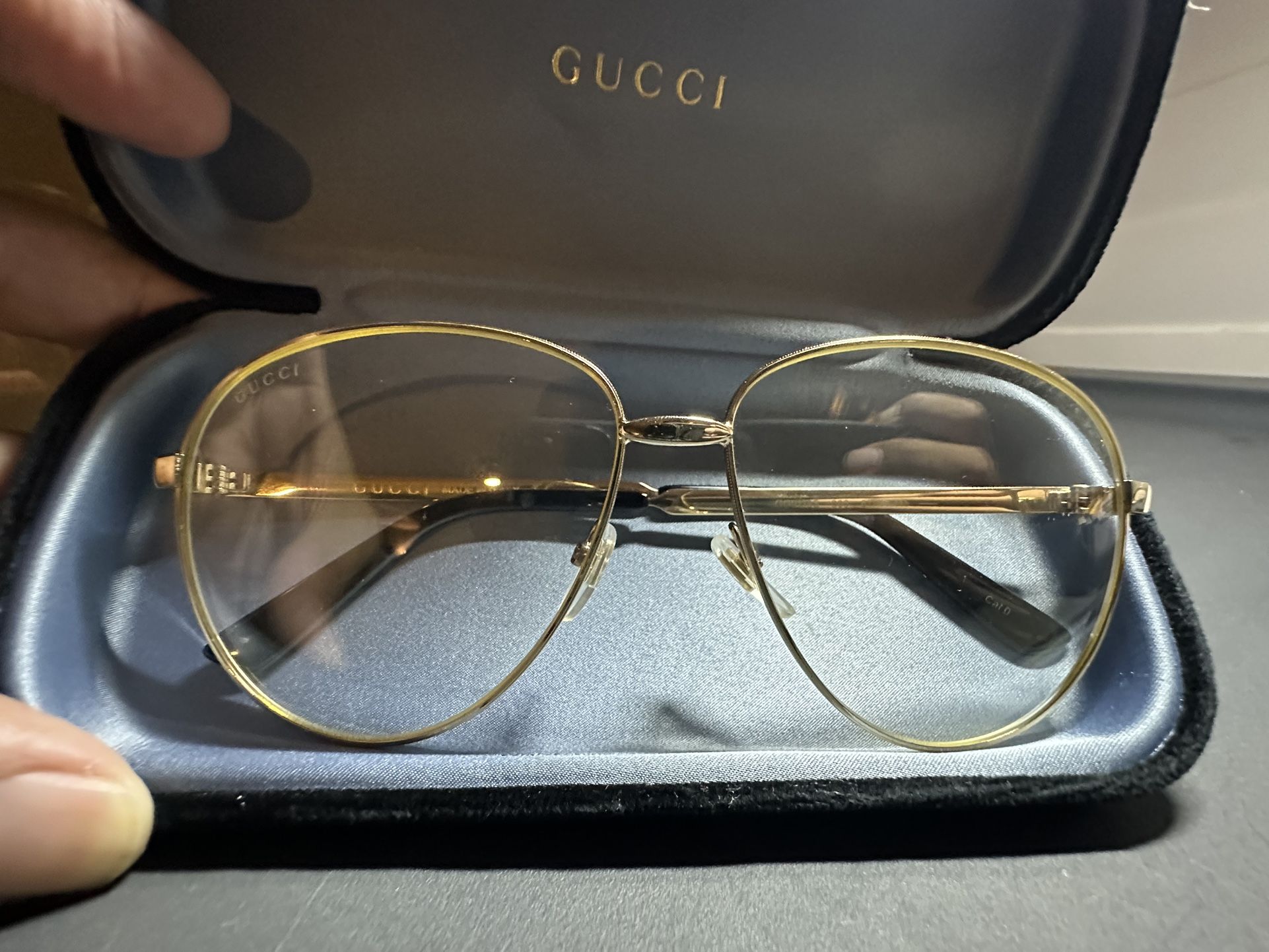 Authentic GUCCI GLASSES gold frame