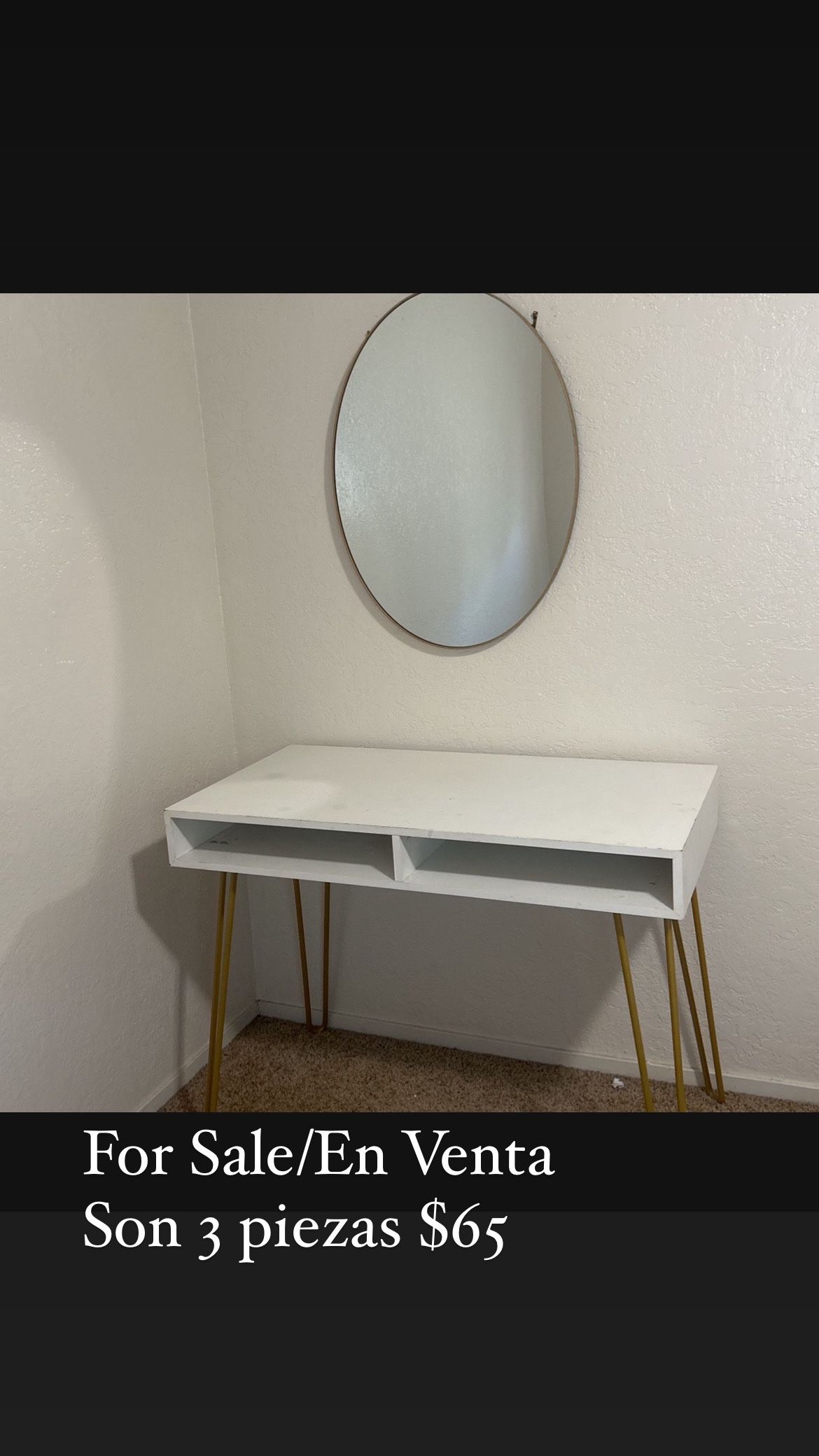 Mirror vanity Desk 