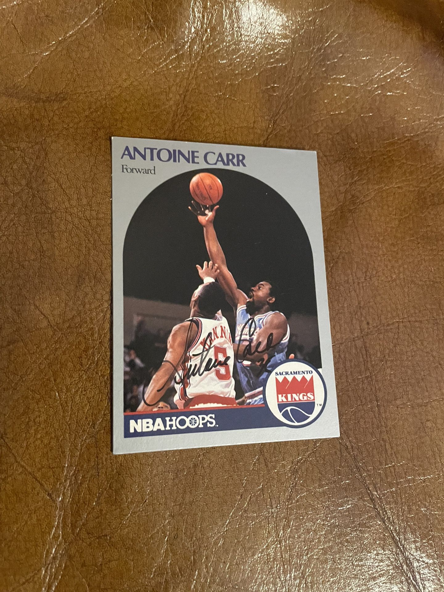 ANTOINE CARR AUTOGRAPHED SACRAMENTO KINGS NBA HOOPS #255 BASKETBALL CARD FOR ONLY $4.00