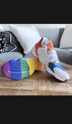 adidas gazelle silver green womens Size 5 Youth Adidas Don issue 1 J rainbow Spider-Man basketball sneake main image 0