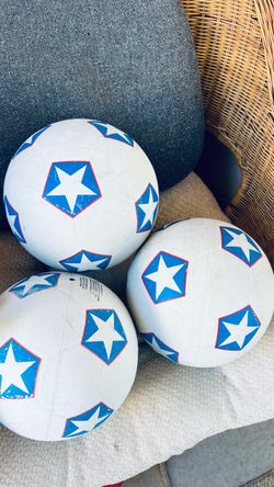 Set of Three Soccer Balls