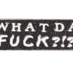 Brand New Supreme What da F*ck?!?! Pin in Black