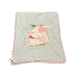 Tillyou Floral Bunny Rabbit Baby Comforter Blanket