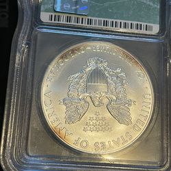 2009 icg-ms69 silver eagle coin MINT ERROR 
