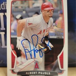 ALBERT PUJOLS 2023 BOWMAN AUTO 2/10 #50 ANGELS ST. LOUIS CARDINALS SUPERSTAR HOF