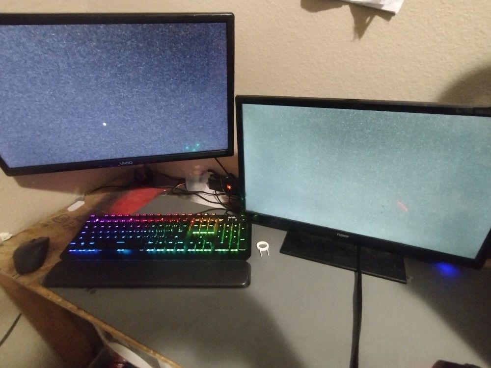 22 Inch & 20 Inch 60hz 1080p Monitors For Sale + Wall Mount, Perfect For Multi Tasking