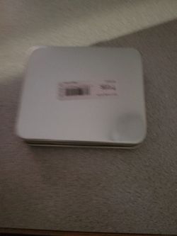 Small White Square Tin Box