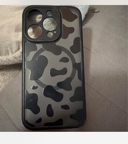 iPhone 16 pro cow print case