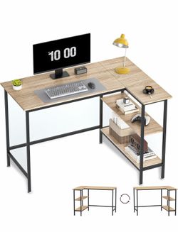 L-shaped desk + desk chair
