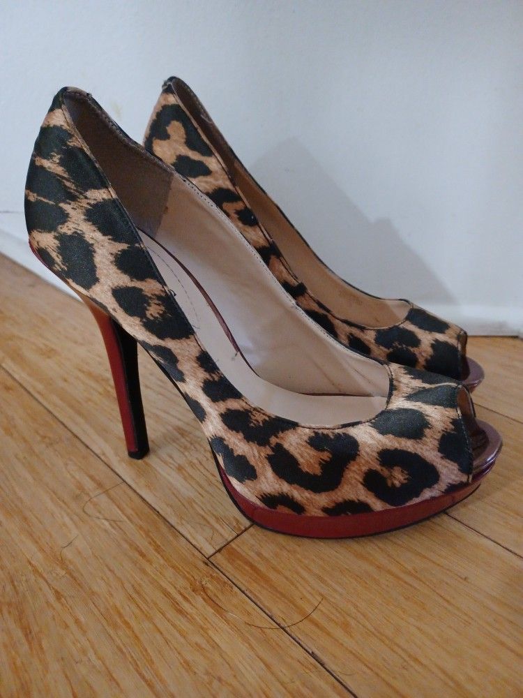 Guess leopard heels hot sale