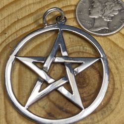 Vintage Sterling Pentagram Pendant 