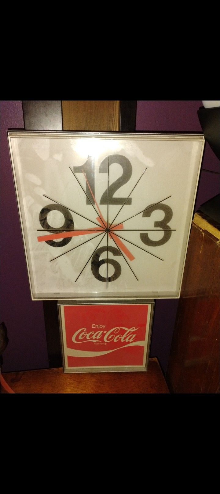 Retro Coca Cola Clock Works New