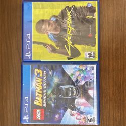 Lego Batman 3 Beyond Gotham - Cyberpunk 2077 -PS4 Game Discs