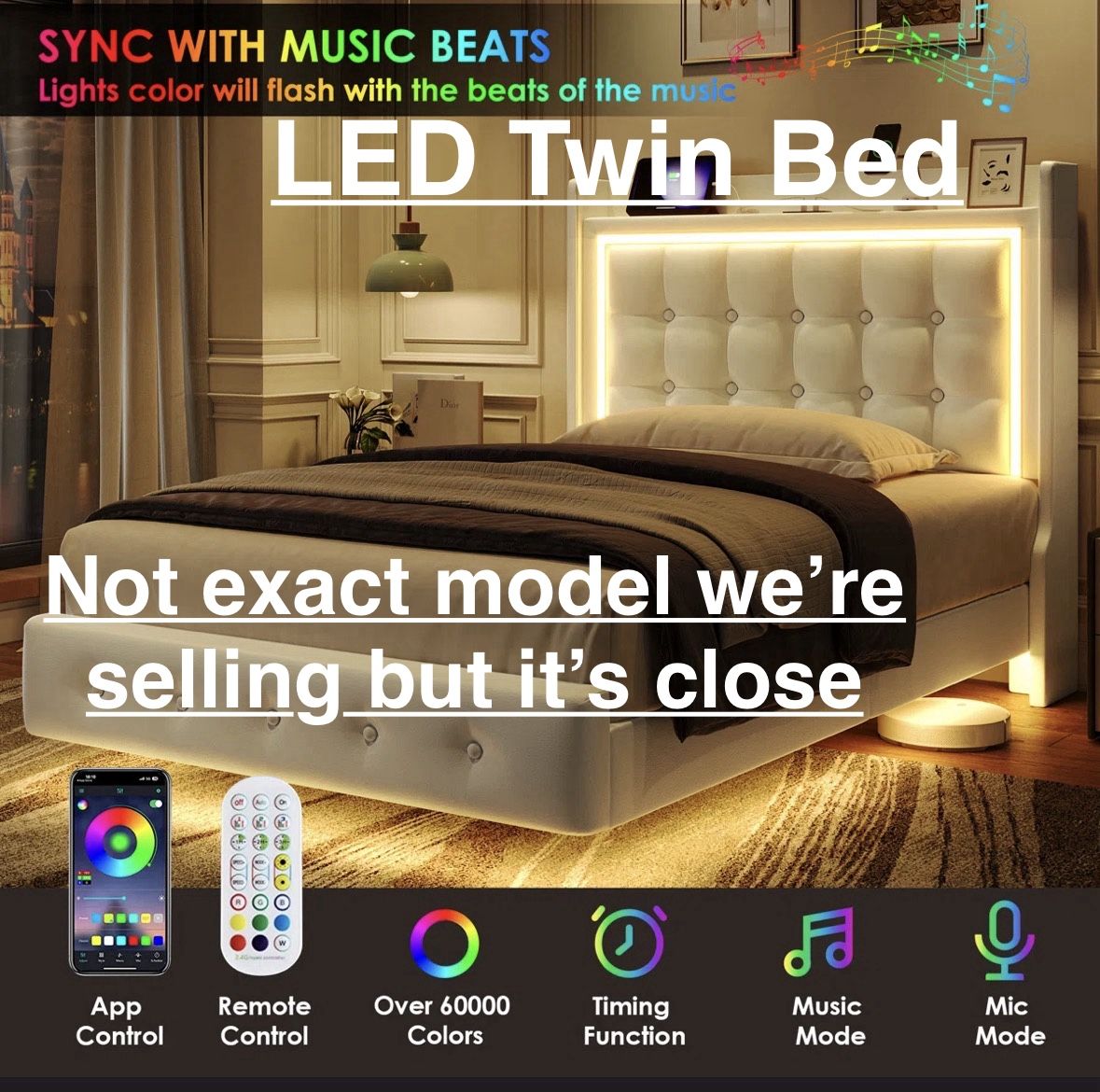 LED Twin Bed