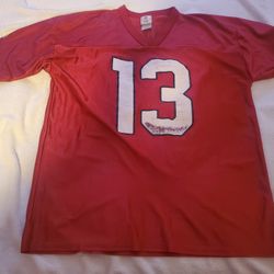 Arizona Cardinals Kurt Warner Red #13 Jersey XL 