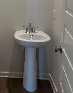 White Ceramic Pedestal Sink