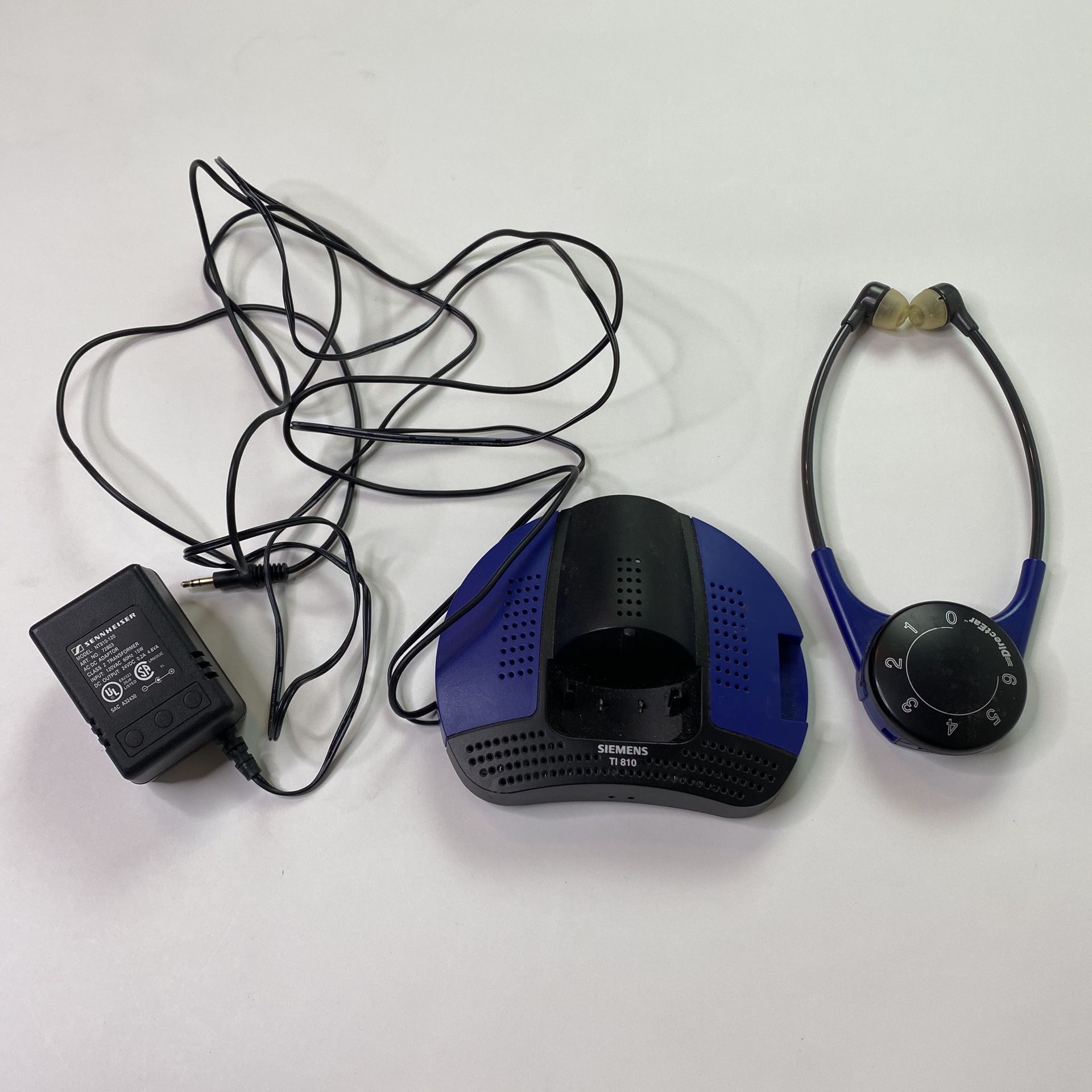 Siemens Sennheiser Direct Ear Set TI 810 Wireless TV Listening Headphone Device Electronic Hearing Impaired