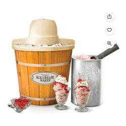 3.8 L Nostalgia Ice Cream Maker. Brand New In Box.