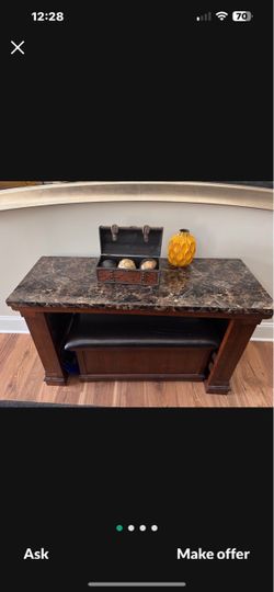 Console Table with Marble Top