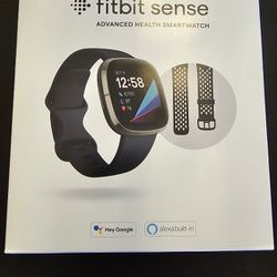 Fitbit Sense with Extra sport Band And Large original Band never Used 