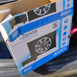 Jensen 10' Subwoofer With Vented Enclosure And Builtin Amp