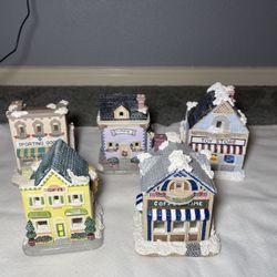 Christmas Village General Shops Set
