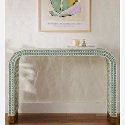 Anthropologie Moroccan Inlay Waterfall Console Table