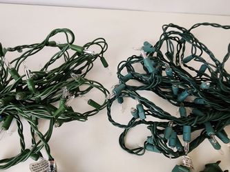 4pack Lights Clear Bulb - Green Wire Indoor/Outdoor