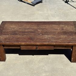 XL Rustic Coffee Table / Reclaimed Wood / Mission Farmhouse Style