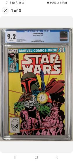 🛸STAR WARS #68 CGC 9.2 MARVEL COMICS 1983 CLASSIC BOBA FETT COVER