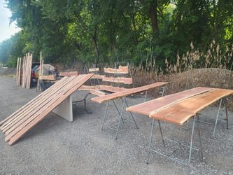 Lots Of CEDAR WOOD Slabs Sunnyvale Tx.