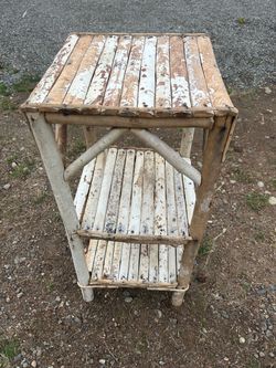 Handmade Rustic wood end table