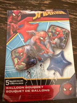 Spiderman balloon bouquet