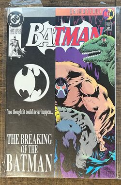 DC Comics Batman #497 Knightfall 1993 Bane Breaks Batman Key Issue NM Range